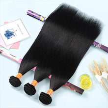 Load image into Gallery viewer, 9A Brazilian Straight 100% Human Hair Weave 3 Bundles 10-28inch
