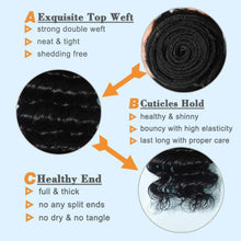 Load image into Gallery viewer, NY Virgin Hair 9a deep wave human hair 4 bundles