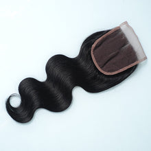 Load image into Gallery viewer, 9a Body Wave 3 Bundles With Closure Human Hair Bundles With 4x4 Lace Closure Human Hair Extension