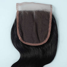 Load image into Gallery viewer, 9a Body Wave 3 Bundles With Closure Human Hair Bundles With 4x4 Lace Closure Human Hair Extension