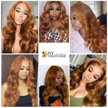 Load image into Gallery viewer, Blonde Lace Front Human Hair Wigs Brazilian Body Wave Transparent Lace Front Wigs