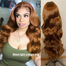 Load image into Gallery viewer, Blonde Lace Front Human Hair Wigs Brazilian Body Wave Transparent Lace Front Wigs