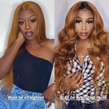 Load image into Gallery viewer, Blonde Lace Front Human Hair Wigs Brazilian Body Wave Transparent Lace Front Wigs