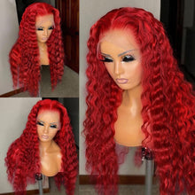 Load image into Gallery viewer, Deep Wave Lace Front Human Hair Wig Brazilian Lace Front Wig