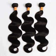 Load image into Gallery viewer, NY Virgin Hair 10a Body wave Hair 3 Bundles With 4x4 Closure Brazilian Human Hair Bundles With Closure Middle Part 3pcs/lot Weave