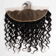 Load image into Gallery viewer, NY Virgin Hair 10a Lace PrePlucked 134 Ear to Ear lace frontal Remy Brazilian Water wave Human Hair Frontal