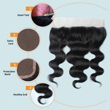 Load image into Gallery viewer, NY Virgin Hair 9a body wave human hair 4 Bundles+13x4 Lace Closure