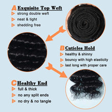 Load image into Gallery viewer, NY Virgin Hair 9a deep wave human hair 4 Bundles+13x4 Lace Frontal