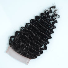 Load image into Gallery viewer, 9a NY Virgin Hair Deep Wave 4x4 Closure 130% Density 100% Human Hair Deep Curly Lace Closure Middle Part