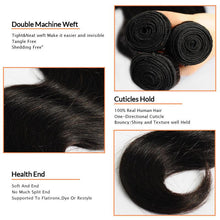 Load image into Gallery viewer, NY Virgin Hair 10a body wave human hair 3 Bundles+13x4 Lace Frontal