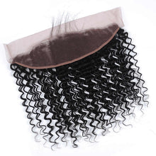 Load image into Gallery viewer, NY Virgin Hair 8a Brazilian Deep Wave 3 Bundles With 13x4 Frontal