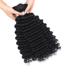 Load image into Gallery viewer, NY Virgin Hair 8a Deep Wave Human Hair 4 Bundles With 13x4 Frontal 10-28 Inches
