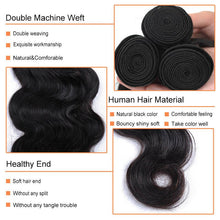 Load image into Gallery viewer, NY Virgin Hair 8a body wave human hair 3 Bundles+13x4 Lace Frontal