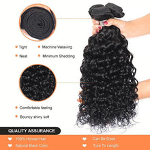 Load image into Gallery viewer, NY Virgin Hair 8a water wave human hair 4 Bundles+4x4 Lace Closure