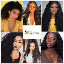 Load image into Gallery viewer, NY Virgin Hair 8a water wave human hair 4 Bundles+4x4 Lace Closure