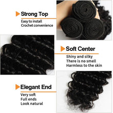 Load image into Gallery viewer, NY Virgin Hair 10a deep wave human hair 3 bundles
