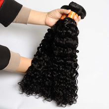 Load image into Gallery viewer, 10a Water Wave Bundles Human Hair Weave Bundles Human Hair Weave Bundles Hair 3 Bundles Virgin Hair Natural Color
