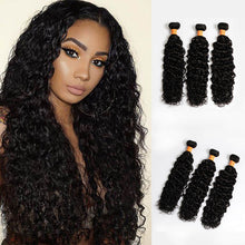 Load image into Gallery viewer, 10a Water Wave Bundles Human Hair Weave Bundles Human Hair Weave Bundles Hair 3 Bundles Virgin Hair Natural Color
