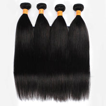 Load image into Gallery viewer, NY Virgin Hair 10a straight 4 Bundles Natural color Brazilian Hair Weave Bundles virgin Human Hair Extensions 10-28 Inch

