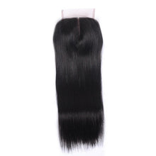 Load image into Gallery viewer, 8A Straight Brazilian Human Hair 4 Bundles with 4x4 Closure
