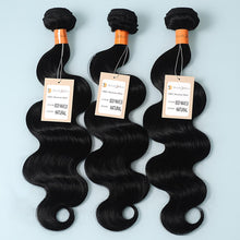 Load image into Gallery viewer, NY Virgin Hair 9a Virgin Hair Weave 3 Bundles With 13x4 Lace Frontal Closure Double Weft Body Wave
