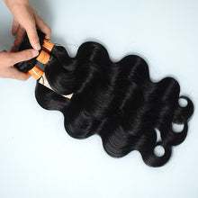 Load image into Gallery viewer, 9a Body Wave Virgin Hair 4 Bundles With 4x4 Lace ClosureHuman Hair Bundles With Lace Closure Virgin Hair Extension
