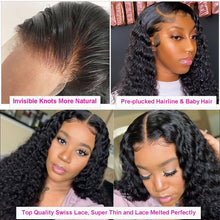 Load image into Gallery viewer, Deep Wave Human Hair Wig 13x4 Lace Frontal Wig Pre Plucked Curly Wig
