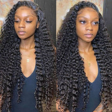 Load image into Gallery viewer, Deep Wave Human Hair Wig 13x4 Lace Frontal Wig Pre Plucked Curly Wig
