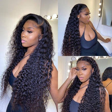 Load image into Gallery viewer, Deep Wave Human Hair Wig 13x4 Lace Frontal Wig Pre Plucked Curly Wig
