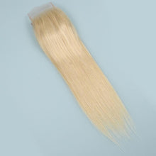 Load image into Gallery viewer, NY Virgin Hair 613 Straight human hair 4 Bundles+4x4 Lace Closure
