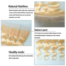 Load image into Gallery viewer, NY Virgin Hair 613 Body Wave human hair 4 Bundles+13x4 Lace Frontal
