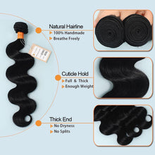 Load image into Gallery viewer, NY Virgin Hair 9a body wave human hair 3 Bundles+13x4 Lace Frontal
