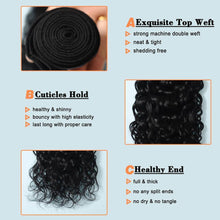 Load image into Gallery viewer, NY Virgin Hair 9a water wave human hair 4 Bundles+4x4 Lace Closure
