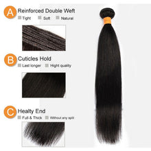 Load image into Gallery viewer, NY Virgin Remy Hair 10A Straight Human Hair Weave 2 Bundles
