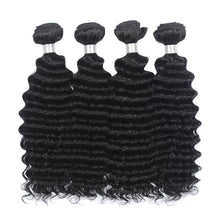 Load image into Gallery viewer, NY Virgin Hair 8a Deep Wave Brazilian Hair 4 Bundles Virgin Human Hair Extension
