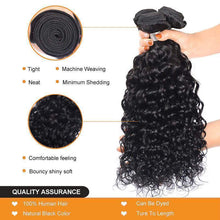 Load image into Gallery viewer, NY Virgin Hair 8a Water Wave 3 bundles with 13x4 Lace Frontal Human Hair
