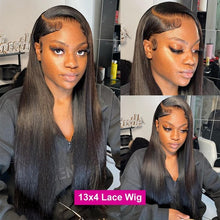 Load image into Gallery viewer, Straight Human Hair Wigs 180 Density 13x4 Lace Frontal Wig
